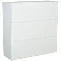 HOMCOM Bücherregal, Bücherschrank, Standschrank, Aktenschrank, Mehrzweckschrank, Spanplatte, Weiß, 120 x 40 x 120 cm(m-6)