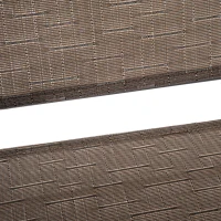 Outsunny Set de mobilier pentru gradina cu masa din sticla securizata, maro(m-8)