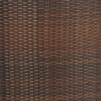 Outsunny 3-tlg. Gartensitzgruppe mit Beistelltisch Rattan Gartenset Polyrattan Metall Braun 66,5 x 51 x 72,5 cm(m-7)