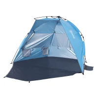 Outsunny Pop up Zelt für 1-2 Personen Campingzelt mit Fenster Polyester Glasfaser Himmelblau 220 x 125 x 130 cm(m-1)