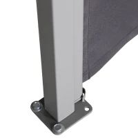 Outsunny Seitenmarkise, Sicht- und Sonnenschutz, Seitenrollo, Polyester, Grau, 3 x 2 m(m-8)