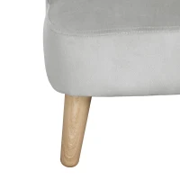 HOMCOM Toddler Chair, 2pcs Kids Sofa Set, Sofa & Ottoman for Bedroom, 3-5 years old, Grey(m-10)