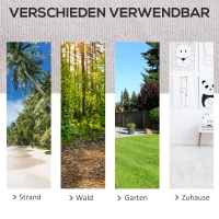 Outsunny Hängematte Outdoor Baumwolle mit Tragetasche Belastbarkeit bis 150 kg modern 290 x 100 cm Cremeweiß(m-7)