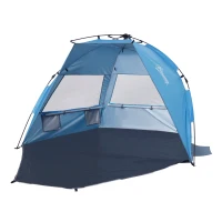 Outsunny Pop up Zelt für 1-2 Personen Campingzelt mit Fenster Polyester Glasfaser Himmelblau 220 x 125 x 130 cm(m-11)