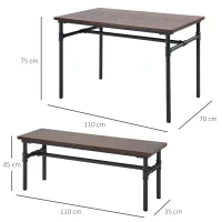 Eetgroep met 2 banken eetkamerset zitgroep tafelgroep naturel + zwart(m-3)