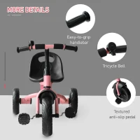 HOMCOM Kids Trike Toddler Tricycle Children Ride on 3 Wheels Bike For 1.5 - 4 Years Pink(m-5)