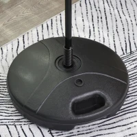 HOMCOM Teens PVC Freestanding Rebound Spring Punch Bag  Black/Red(m-9)