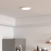 Lampa sufitowa HOMCOM Smart, LED, sterowanie aplikacyjne i głosowe, pilot zdalnego sterowania, timer, wiele kolorów, Ø30 x 3,2 cm(m-10)