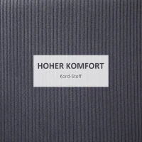 HOMCOM Hocker Ottomane, Zweier-Set, mit Stauraum, weiche Polsterung, Bezug in Cordoptik, Grau, 40 x 40 x 41cm(m-6)