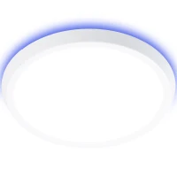 Lampa sufitowa HOMCOM Smart, LED, sterowanie aplikacyjne i głosowe, pilot zdalnego sterowania, timer, wiele kolorów, Ø30 x 3,2 cm(m-11)