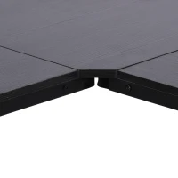HOMCOM L-Shaped Corner Desk Computer Desk Table For Home Office Workstation w/Steel Frame Black(m-7)