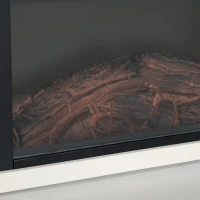 HOMCOM Cheminée électrique poêle Style Contemporain Thermostat 600-1200 W Blanc(m-7)