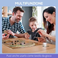 HOMCOM Tavolino da Ping Pong Pieghevole in Legno MDF 153 x 76.5 x 67cm Blu e Nero(m-6)