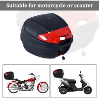 HOMCOM Cutie Universala Posterioara pentru Motocicleta Motoreta Scuter in PP 41 X 40 X 30 cm Negru(m-7)
