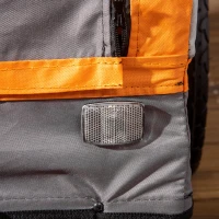 HOMCOM Rimorchio Bici in Acciaio con Ruote e Sacca per Bagagli in Tessuto Oxford, 130x64x60/97 cm(m-8)