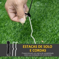 HOMCOM Pai Natal Insuflável de 1,2 m com Presente Decoração de Natal Iluminação LED 70x50x120cm Multicolorido(m-7)