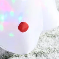 HOMCOM Árvore de Natal Inflável 122cm de Altura com Luzes LED e Inflador Decoração de Natal para Interiores Exteriores 60x51x122cm Branco(m-9)