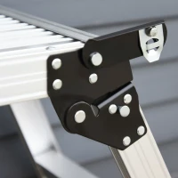 HOMCOM Banco Plegable Plataforma de Trabajo Escalera de Aluminio 150Kg Escalon Taburete(m-8)