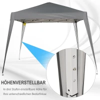 Outsunny partytent Oxford stof 297 cm x 297 cm x 250 cm(m-7)