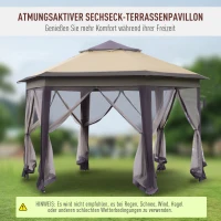 Outsunny tuinhuisje 405cm x 405cm x 285cm(m-4)