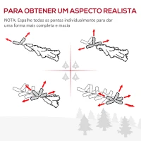 HOMCOM Árvore Artificial de Natal 150cm com Base Dobrável 440 Galhos PE Tridente e PVC Individual Árvore de Natal Decorativa Exterior Interior Ø75x150cm Verde(m-6)