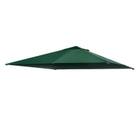 Outsunny partytentdak, vervangend dak voor partytent, partytentafdekking, polyester bescherming tegen de zon, groen 3 x 3 m(m-11)