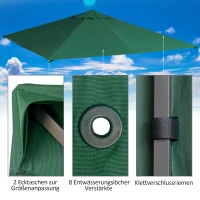 Outsunny partytentdak, vervangend dak voor partytent, partytentafdekking, polyester bescherming tegen de zon, groen 3 x 3 m(m-5)