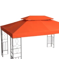Outsunny Vervangend dak voor metalen tuinpaviljoen paviljoen partytent tuintent 3x3 / 3x4m(m-7)