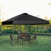 Pawilon ogrodowy składany pawilon rozkładany namiot ogrodowy ze śledziami czarny(m-10)