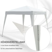 Outsunny PAWILON OGRODOWY NAMIOT SKŁADANY 3x3M METAL biały(m-7)