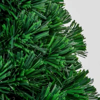 HOMCOM Árvore de Natal Artificial 120 cm com Fibra Óptica e Suporte Metálico Decoração de Natal Ø60x120 cm Verde(m-9)
