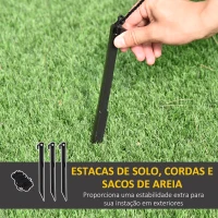 HOMCOM Pai Natal Insuflável com Saco de Presentes 3 Luzes LED IP44 e Inflador Elétrico Decoração de Natal para Interiores e Exteriores 148x85x240cm Vermelho e Verde(m-5)