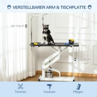 Hydrauliczny stół trymerski stół groomerski z pałąkiem ze smyczą pielęgnacja psów pielęgnacja ciała(m-5)