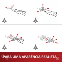 HOMCOM Árvore de natal de 210 cm 2012ramos com Suporte Metálico Árvore de Natal de ponta branca artificial Realista para interiores Φ130x210 cm(m-5)