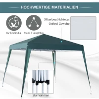 Partytent 3 x 3 m inklapbare partytent opvouwbare tent paviljoen tuintent draagbaar 2 kleuren(m-4)