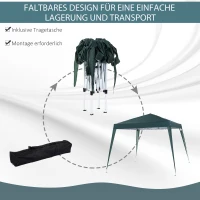 Partytent 3 x 3 m inklapbare partytent opvouwbare tent paviljoen tuintent draagbaar 2 kleuren(m-5)