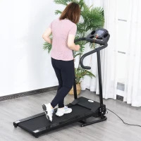 HOMCOM Tapis Roulant Elettrico Pieghevole Salvaspazio, Tapis Roulant Professionale con Schermo LCD, per Casa e Ufficio, 560W Velocità Max 10km(m-2)