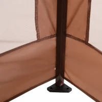 Outsunny Paviljoen met zijwanden partytent tuintent popup 3,25 x 3,25 m khaki(m-9)