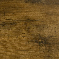 HOMCOM keukenwagen met industrieel ontwerp, 1 plank, 1 opbergmand, 4 wielen, 40 cm x 30 cm x 62 cm, staal zwart + bruin(m-8)