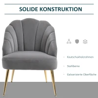 Krzesło jadalniane Krzesło do salonu Krzesło biurowe Krzesło tapicerowane Krzesło Retro Poliester Stal HOMCOM®(m-6)