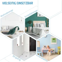 HOMCOM kinderkamerkast met 3 lades kinderkast opbergruimte MDF blauw(m-7)