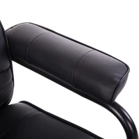 HOMCOM Fauteuil de Massage et Relaxation électrique pivotant inclinable avec Repose-Pied revêtement synthétique Noir(m-9)