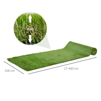 Outsunny Covoras de iarba falsa 4x1m, 40mm Gazon sintetic nu-toxic si anti-UV(m-3)