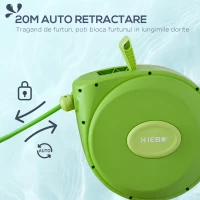 DURHAND Tambur Portabil montat pe Perete cu Derulare Automata cu Duza 20 Metri(m-4)