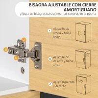 HOMCOM Estantería con 5 Estantes con Puertas Asimétricas Librería para Salón Dormitorio 63x22x166 cm Blanco y Natural(m-5)