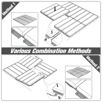 Outsunny Set 9 Caramizi de Cuplat pentru Terasa 30x30x2cm, 0.81 mq, Negru(m-6)