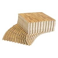 HOMCOM Covor Puzzle in EVA Efect Lemn Natural 42 Piese 61.5x61.5cm(m-1)