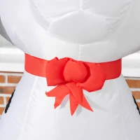 HOMCOM 6ft Inflatable Christmas Puppy Dog Wearing Santa Hat Lighted Outdoor Decoration Blow Up Decor for Holiday Indoor(m-8)