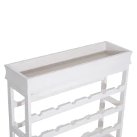HOMCOM 70Wx22.5Dx70H cm 24 Bottles 4-tier Wine Rack-White(m-6)