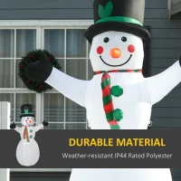 HOMCOM 6.5ft Inflatable Snowman LED Christmas Xmas Air Blown Holiday Decoration Outdoor Garden Decor(m-5)